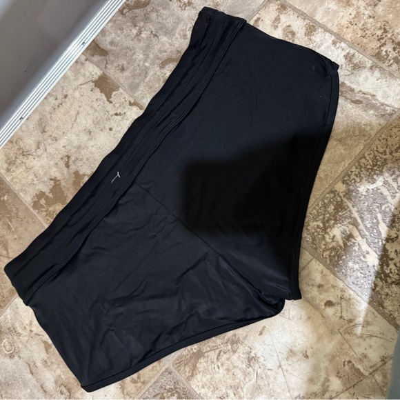 Women’s Joe Fresh NWT Black Swim Boy Short Bottoms Trunks Tie Waist Size XL - Picture 9 of 15